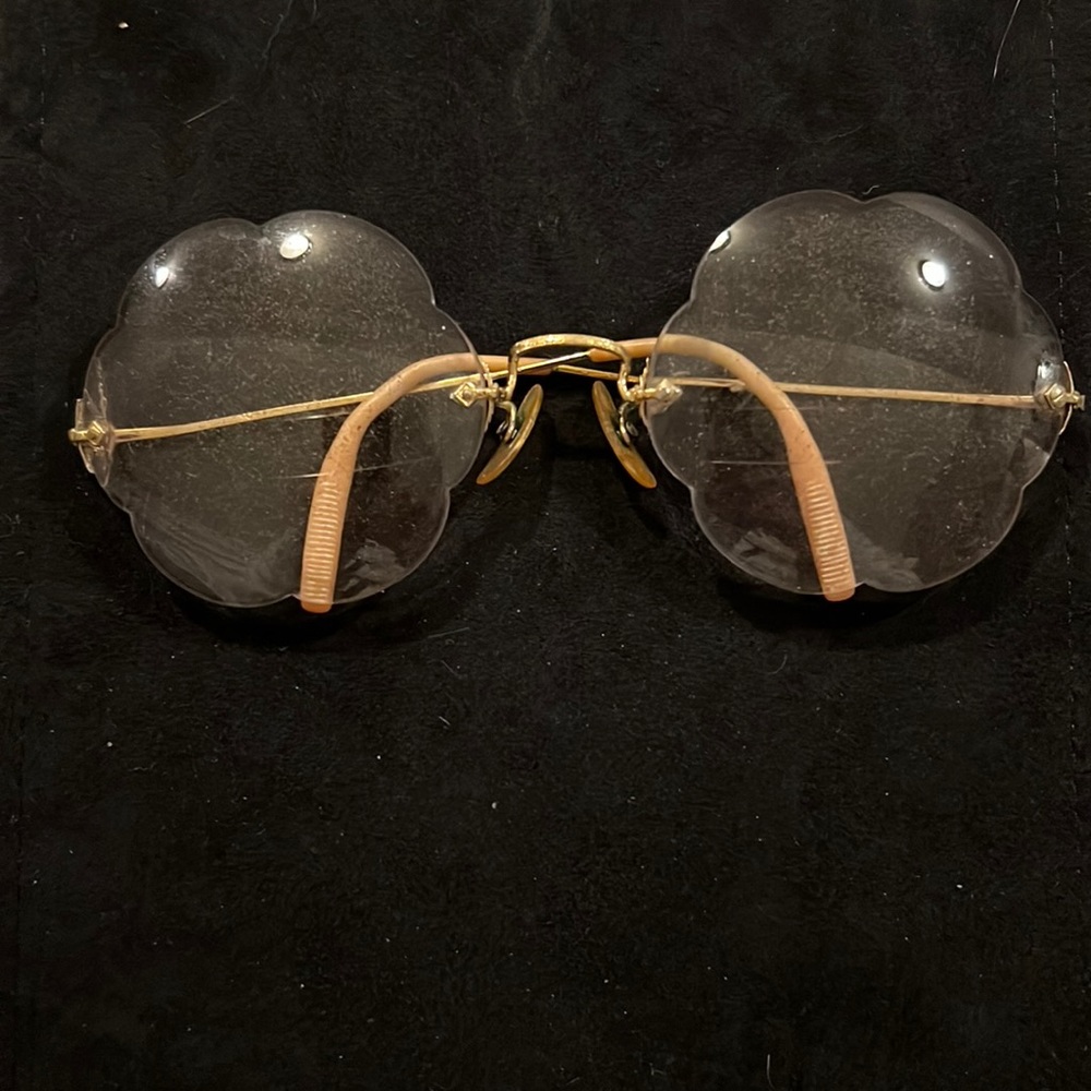 AO American Optical Ful-vue gold rimless frames Vintage